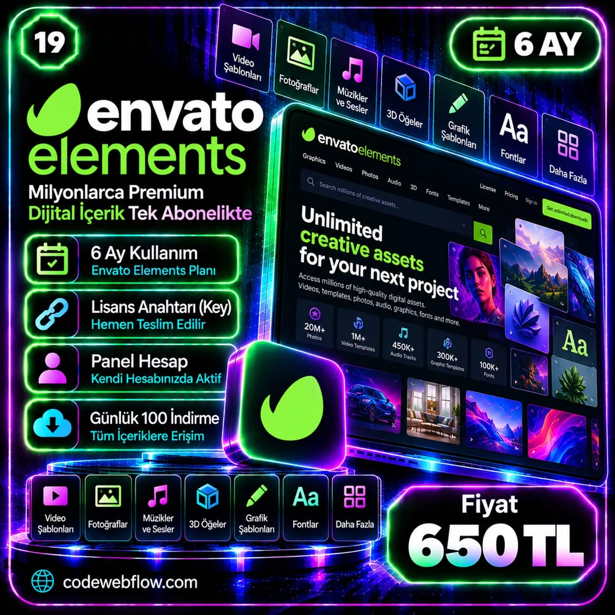 Envato Elements - 6 Ay