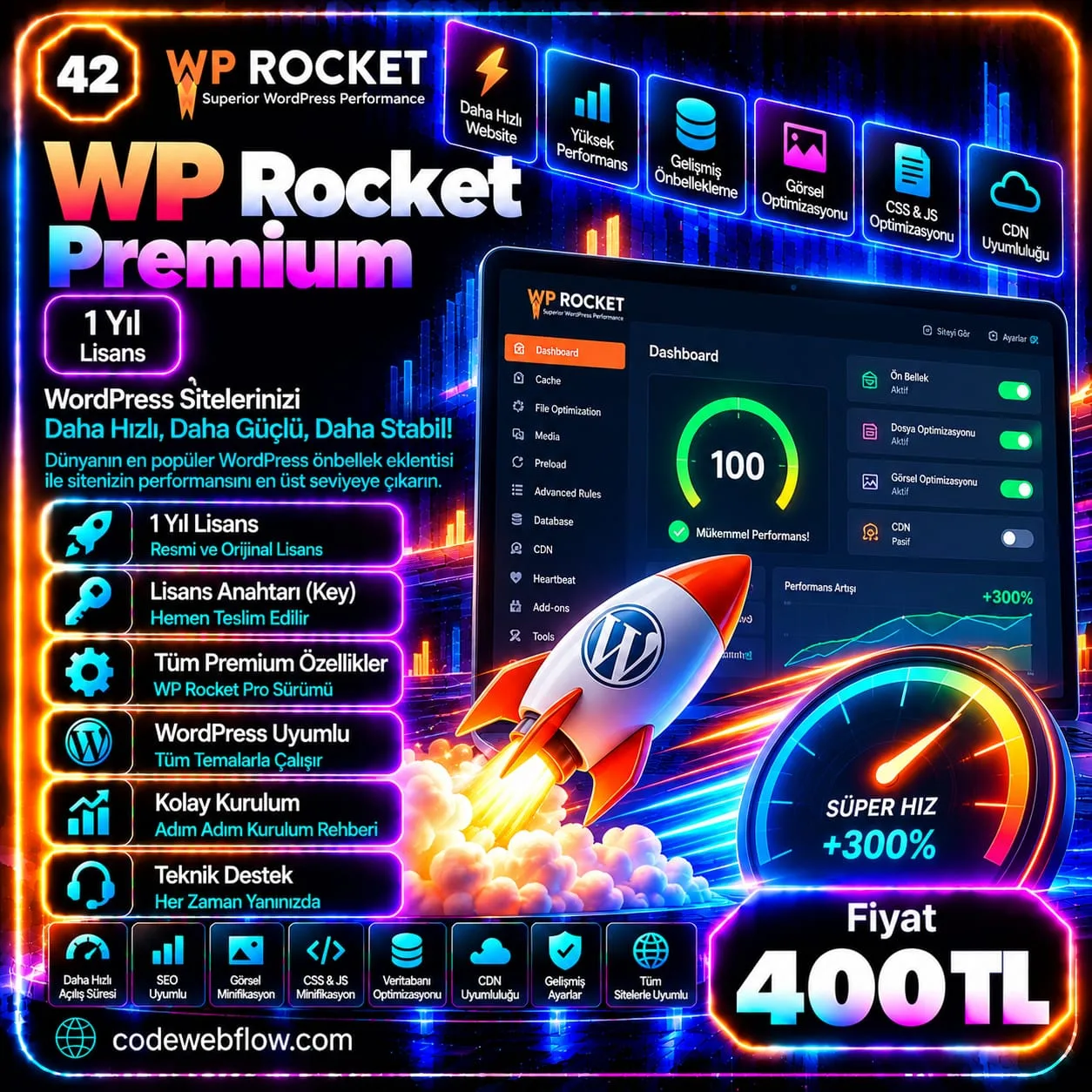 WP Rocket Premium - 1 Yıl