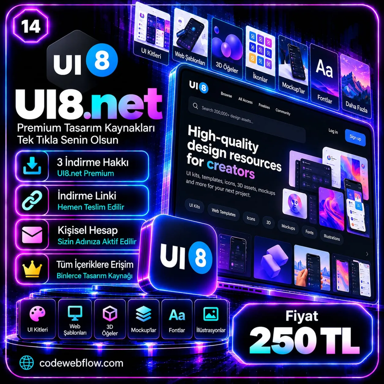 UI8.net Premium - 3 İndirme