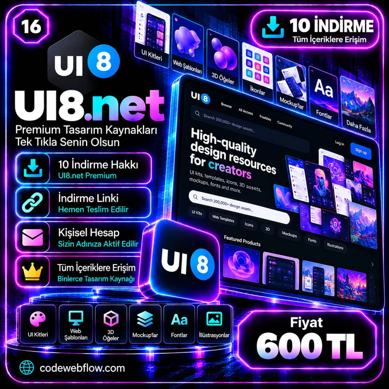 UI8.net Premium - 10 İndirme