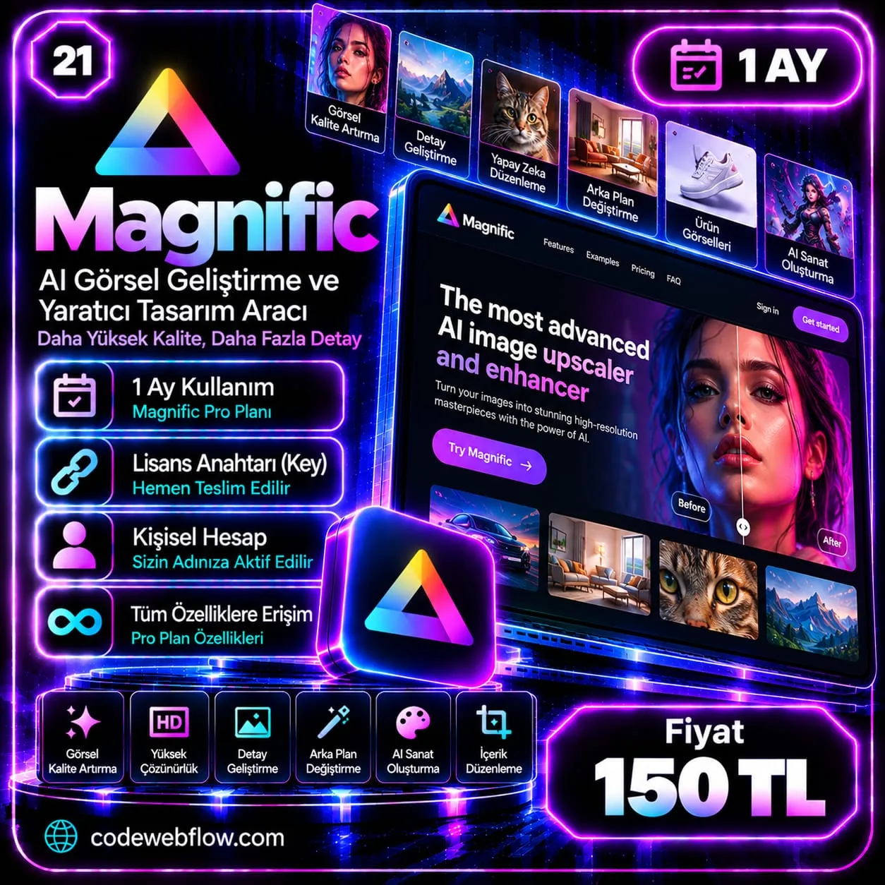 Magnific Pro - 1 Ay