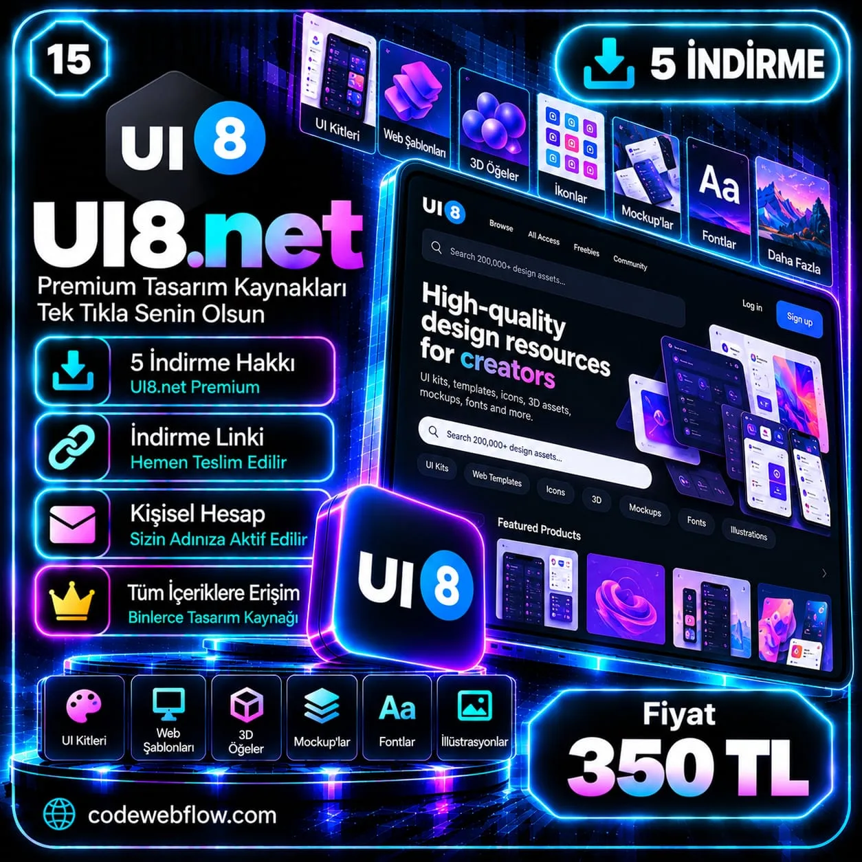 UI8.net Premium - 5 İndirme
