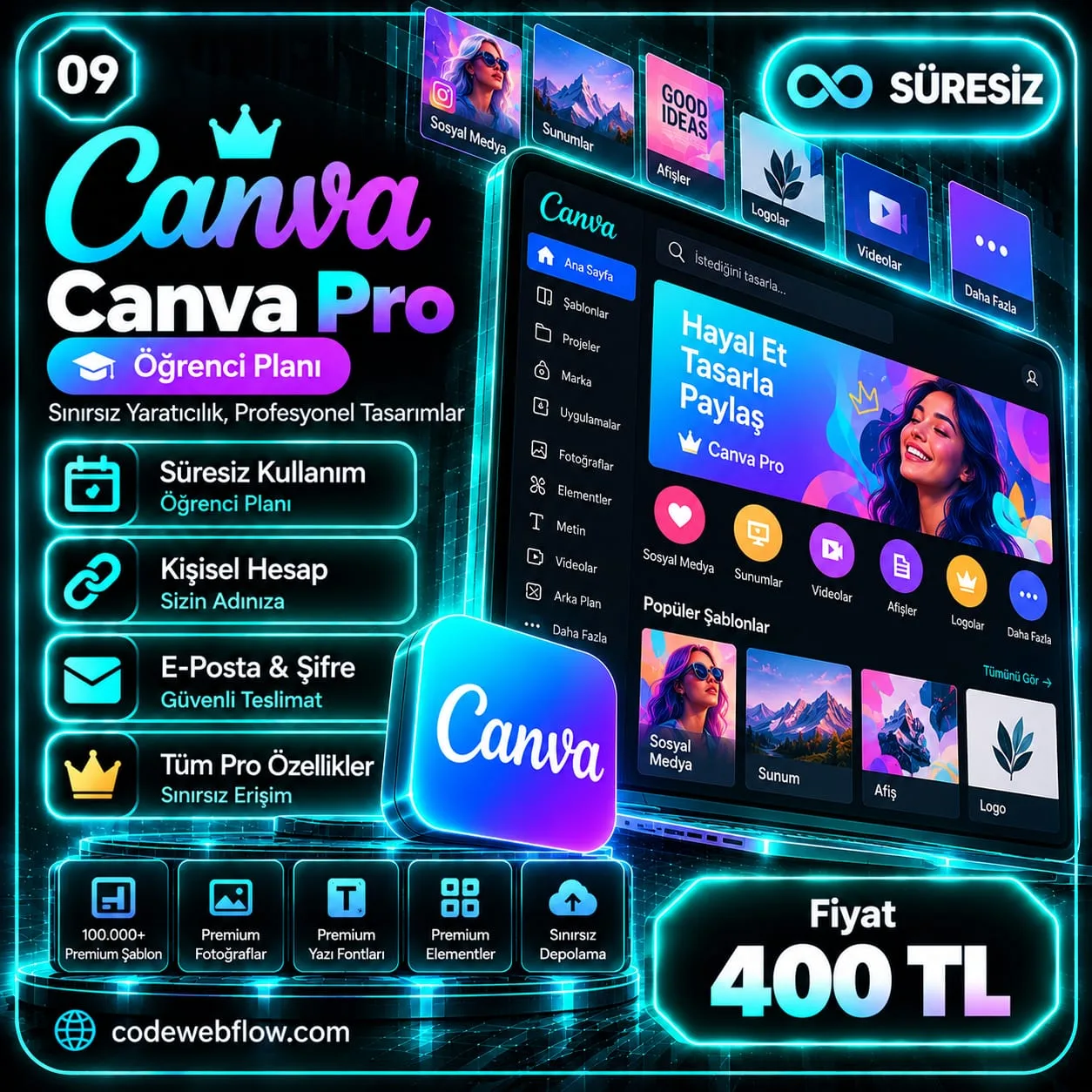 Canva Pro Öğrenci Planı - Süresiz (Görsel 11)