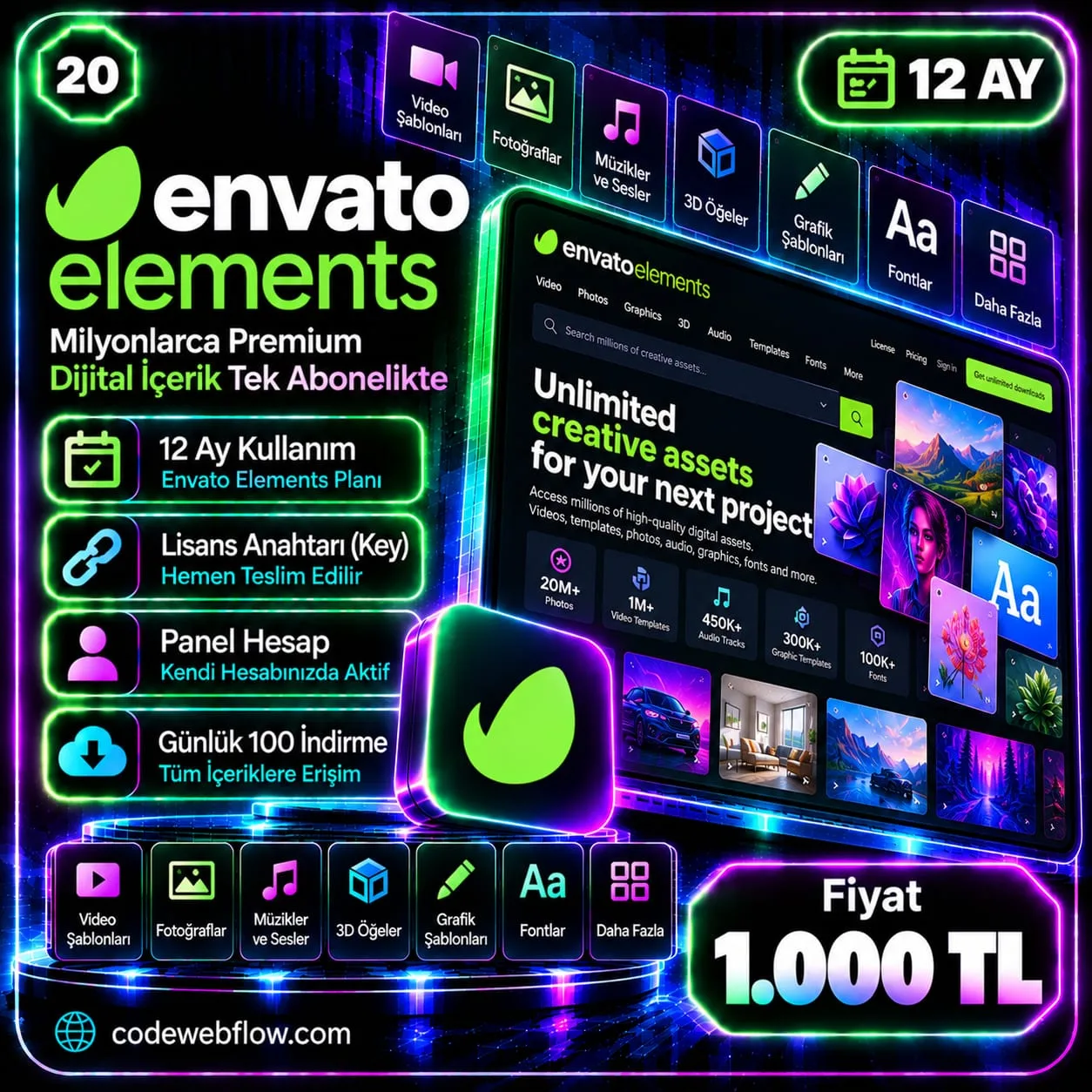 Envato Elements - 12 Ay