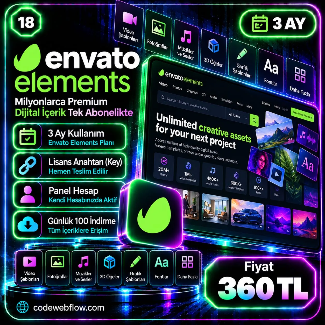 Envato Elements - 3 Ay