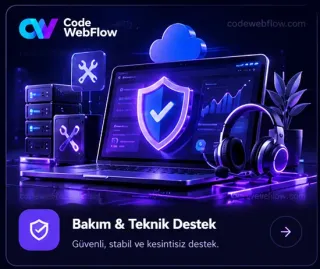 Code WebFlow web sitesi ve yazılım bakım hizmeti.