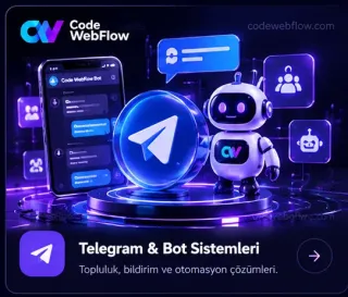 Code WebFlow Telegram bot ve otomasyon sistemleri geliştirme hizmeti.